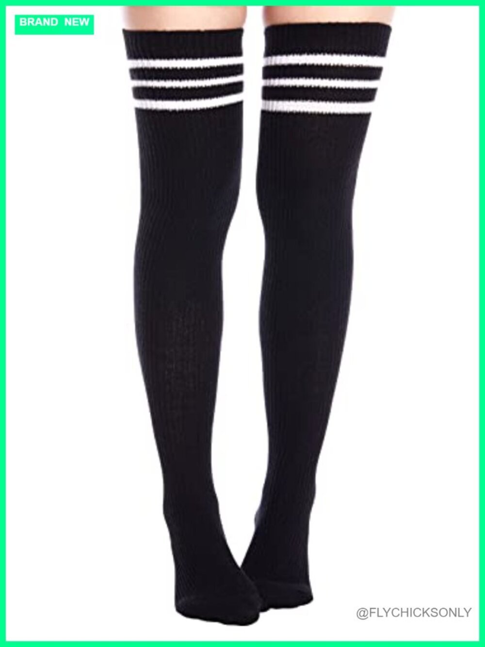 Stripe Thigh High Socks Over Knee Boot Stockings Leg Warmers Cosplay